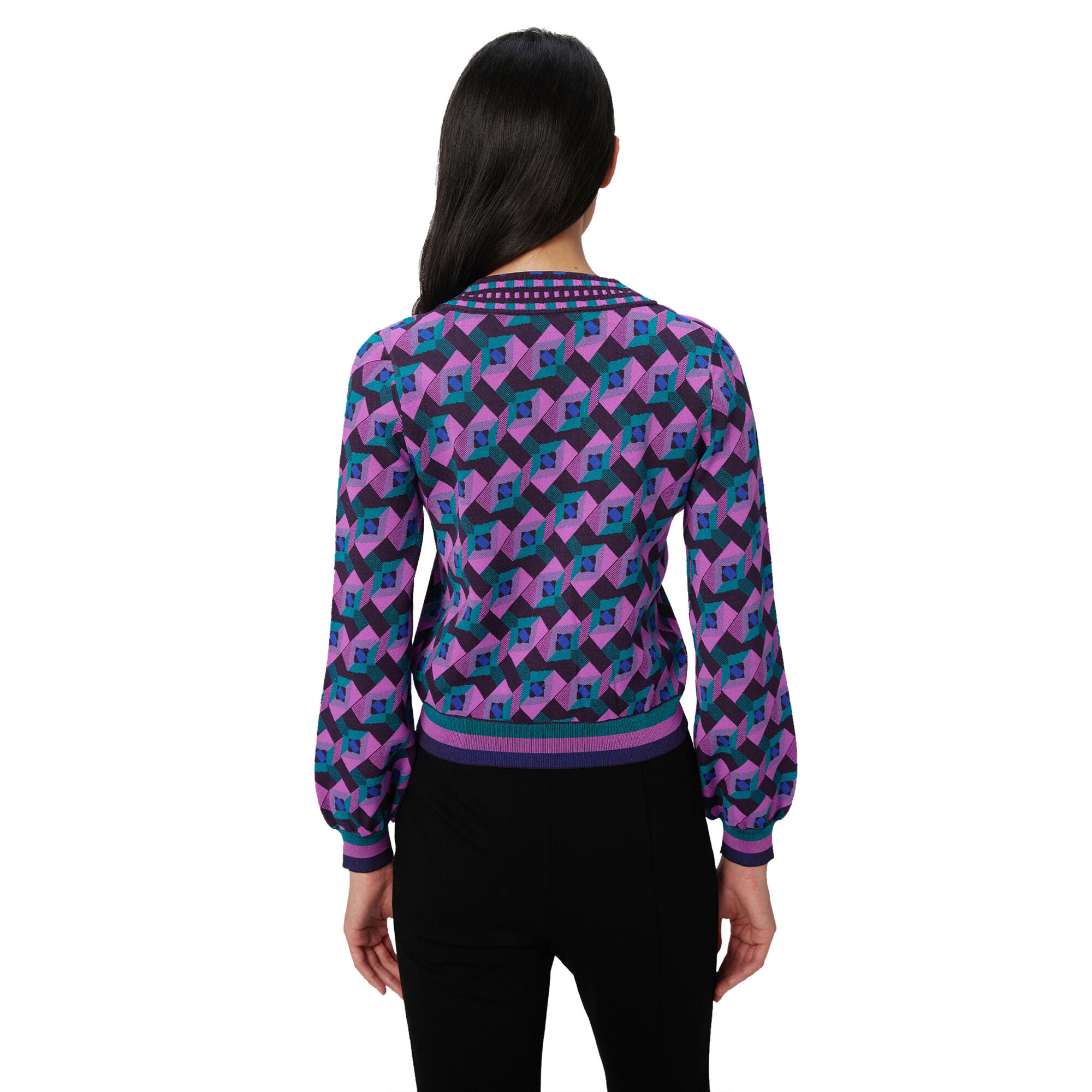 Bryant Knit Jacquard Cardigan Bryant Knit Jacquard Cardigan
