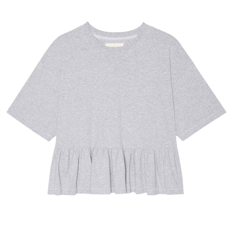 The Oversized Ruffle Peplum Tee image number null