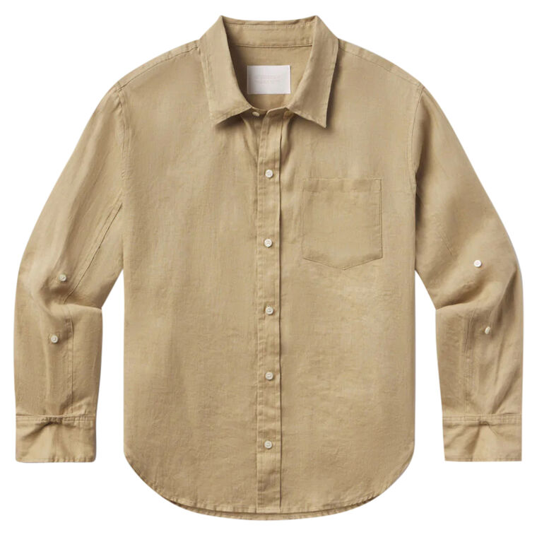 Kayla Shrunken Linen Shirt image number null