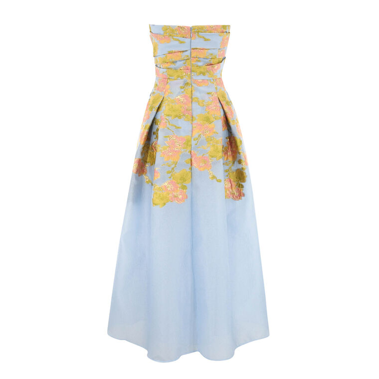 Leo Strapless Jacquard Gown image number null
