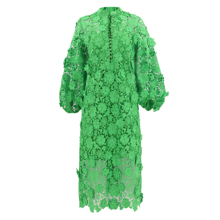 Boheme 3/4 Sleeve Lace Midi Dress image number null
