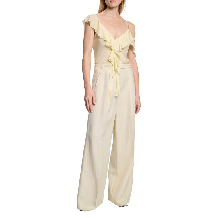 Summer Cruise Wide-Leg Technical Linen Pant image number null