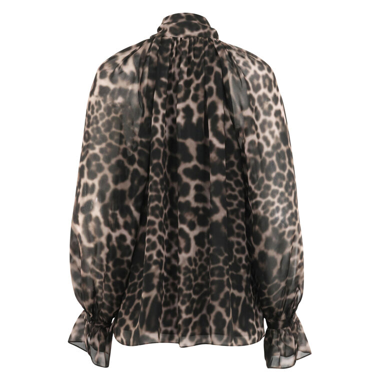 Davi Print Tie Neck Top image number null