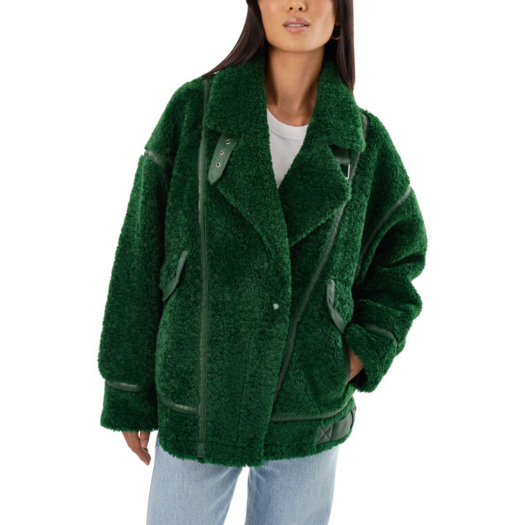 Badu Oversized Faux Shearling Jacket image number null