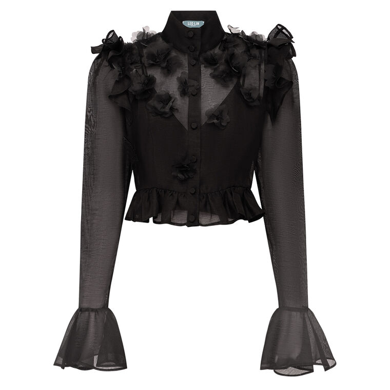Maeve Petal Butterfly Long Sleeve Top image number null
