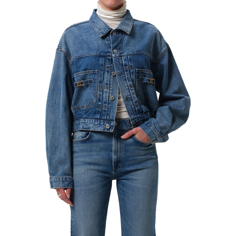 Alma Denim Jacket With Horsebit Details image number null