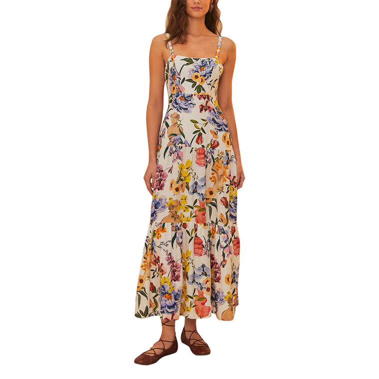 Greek Garden Sleeveless Maxi Dress image number null