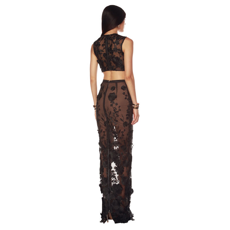 Jasmine Lace Crop Top And Skirt Set image number null