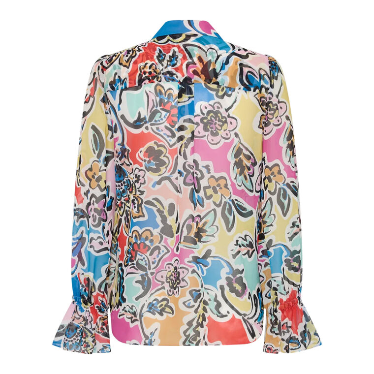 Lacey Rainbow Oasis Long Sleeve Blouse image number null