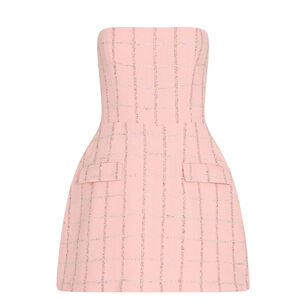 Bethany Strapless Tweed Skort Romper