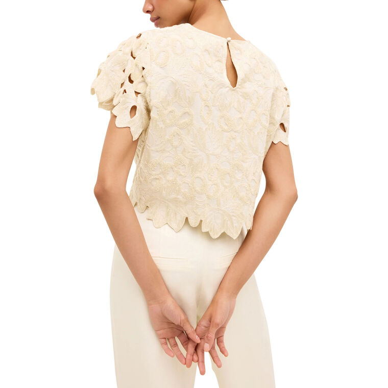 Pelumi Embroidered Short Sleeve Top image number null