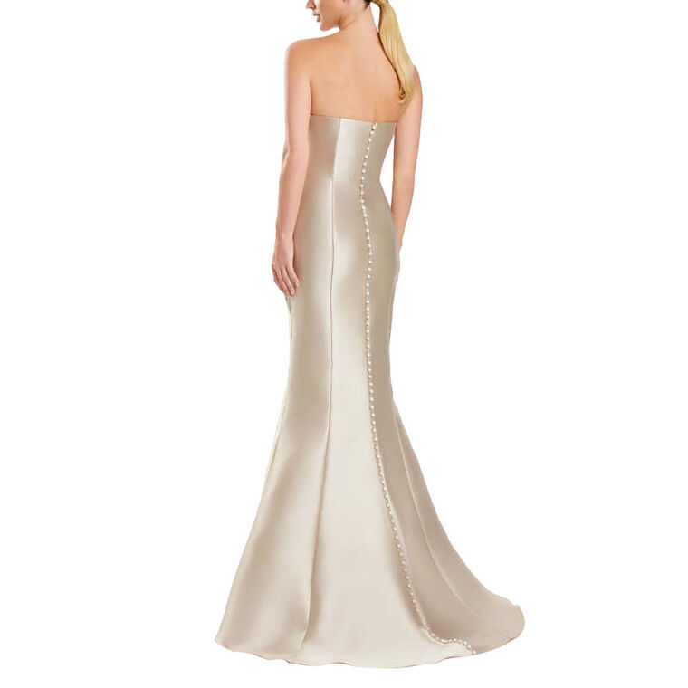 Strapless Mikado Gown With Shawl image number null