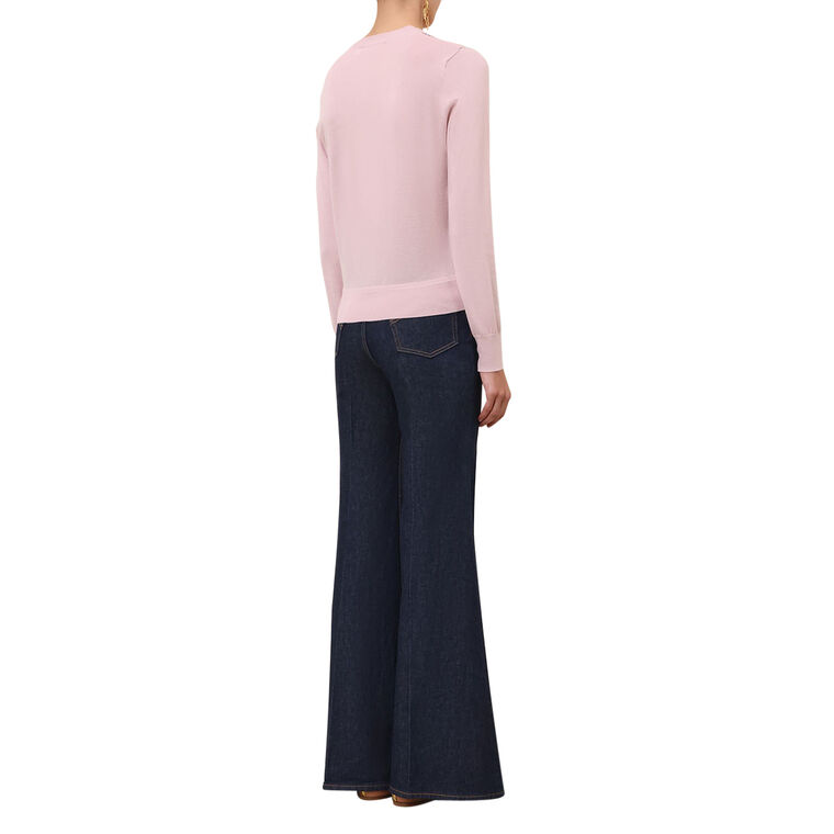 Luna Long Sleeve Printed Wool-Silk Cardigan image number null