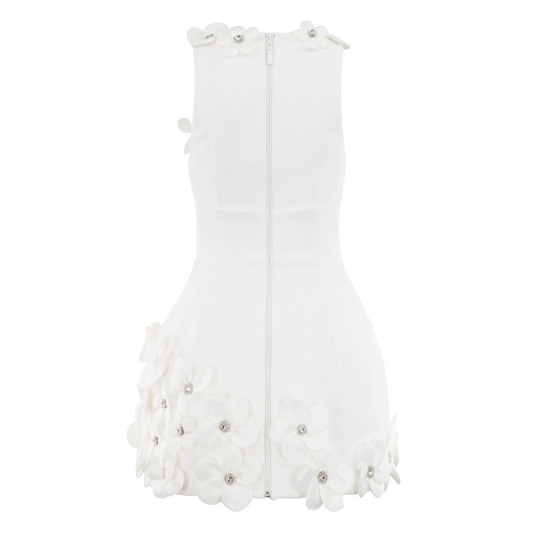 Estelle Sleeveless Floral Applique Mini Dress image number null