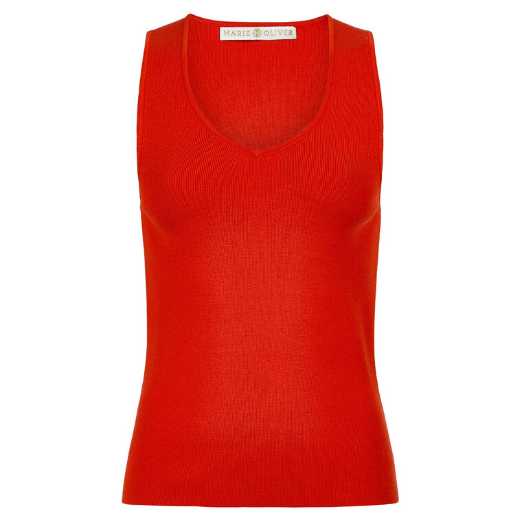 Miranda Ribbed Knit Tank Top image number null