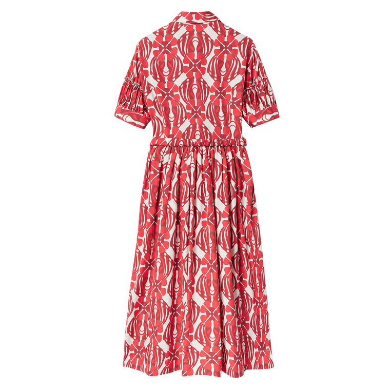 Libertine Short Sleeve Cotton Poplin Midi Dress image number null