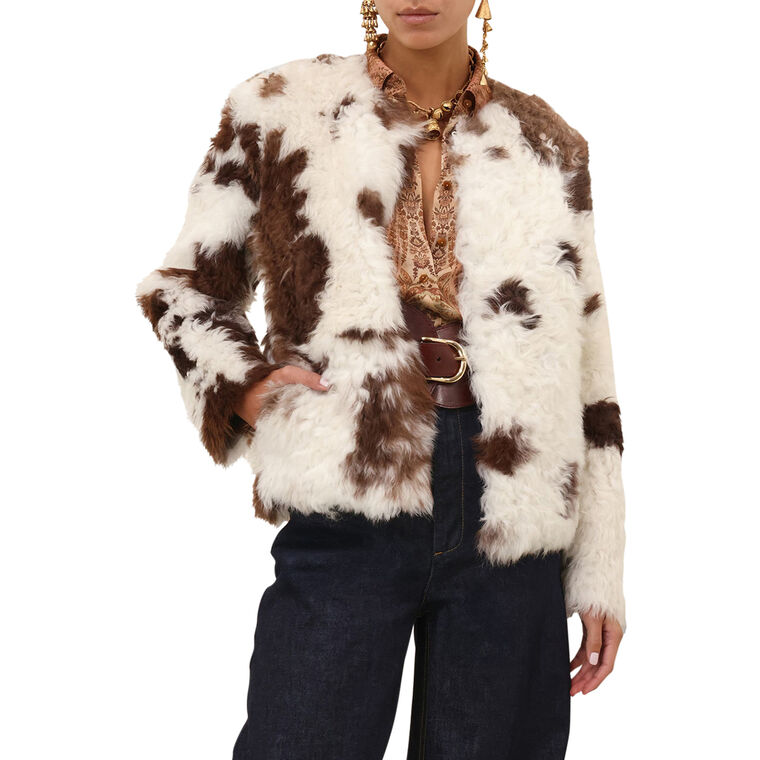 Hypnotic Spot Shearling Jacket image number null