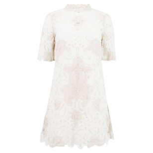 Branca Battenburg Short Sleeve Dress