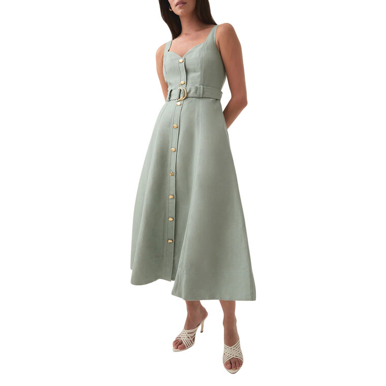 Clay Belted Midi Dress image number null