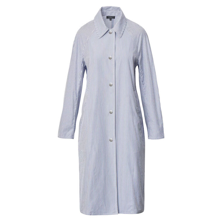 Gayle Stripe Poplin Trench Coat image number null