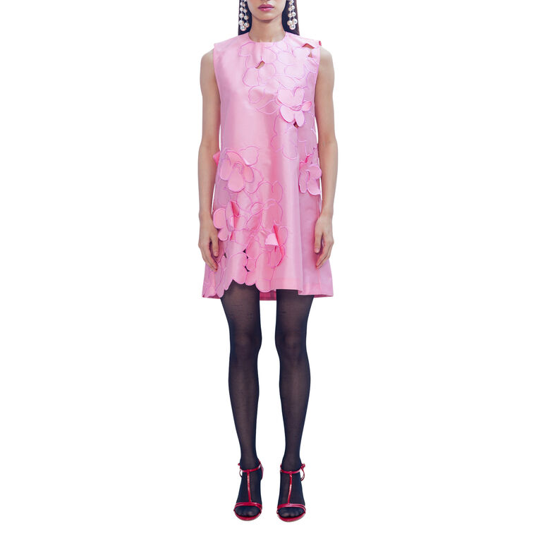 Katya Sleeveless 3D Floral Mini Dress image number null