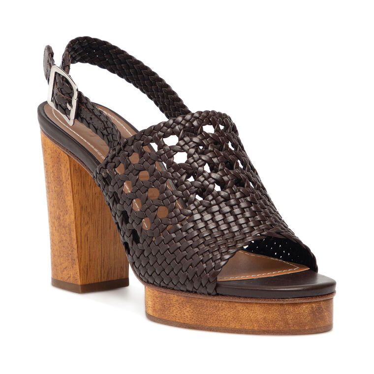 Martina Woven Leather Platform Sandal image number null