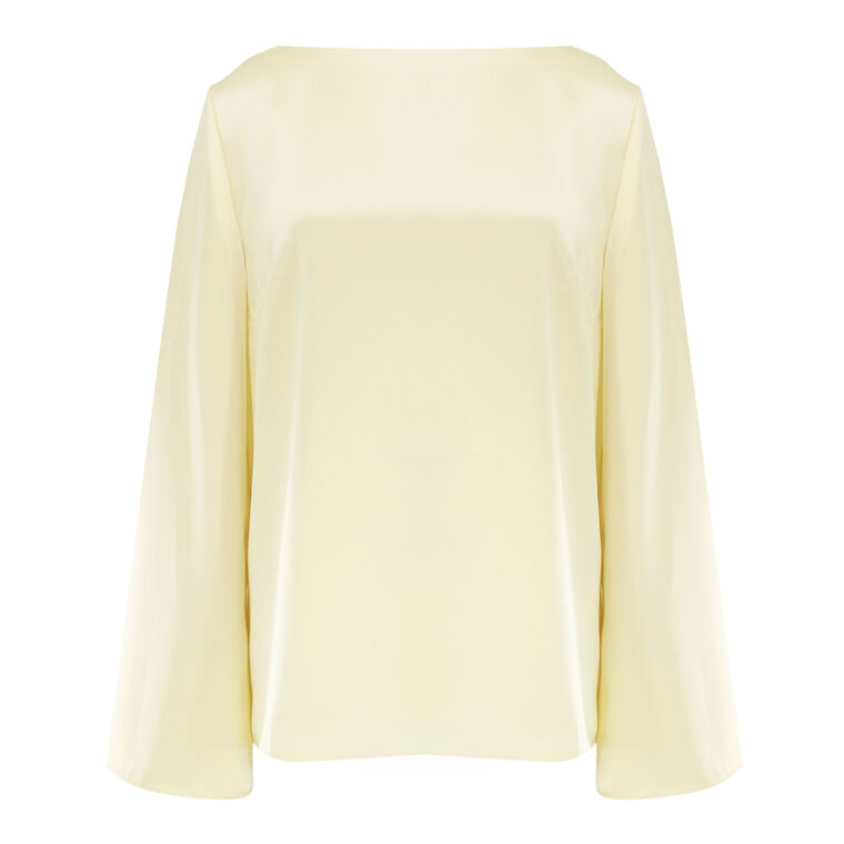 Blaine Long Sleeve Satin Blouse image number null