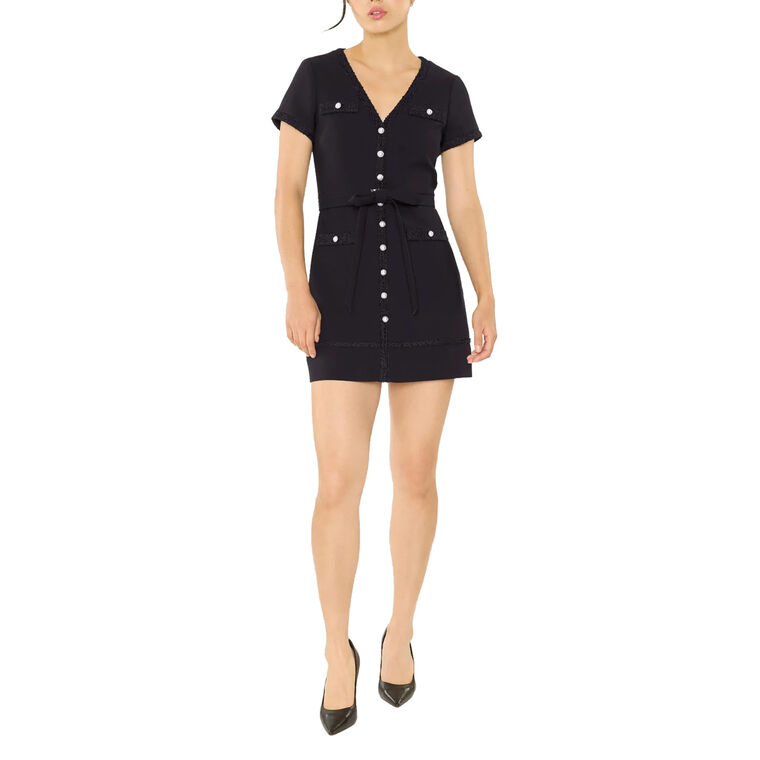 Jolie Short Sleeve Button-Up Mini Dress image number null