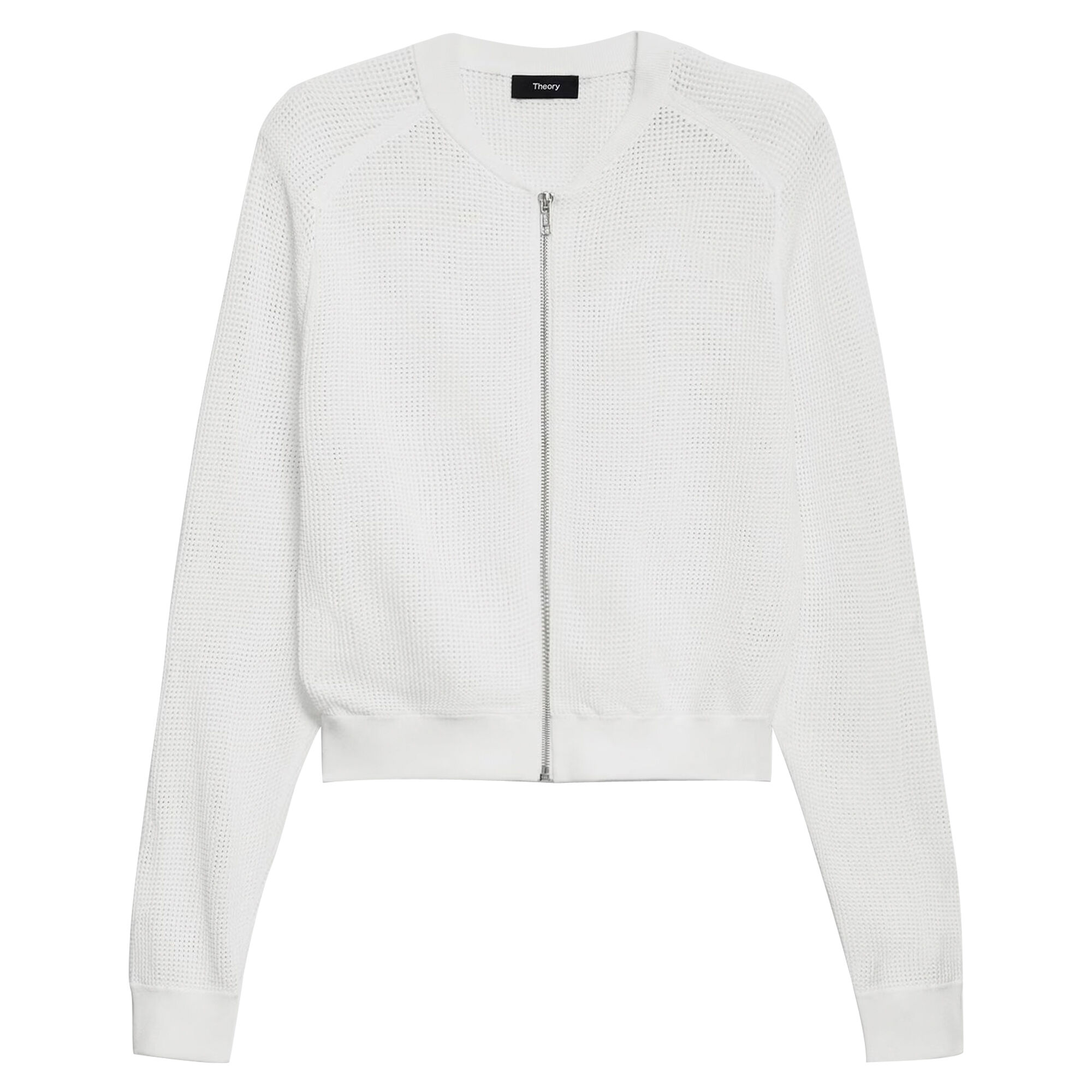 Theory Pointelle Bomber Jacket In Crepe Knit | Tootsies