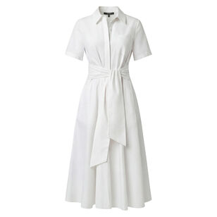 Megan Short Sleeve Tie-Front Midi Dress