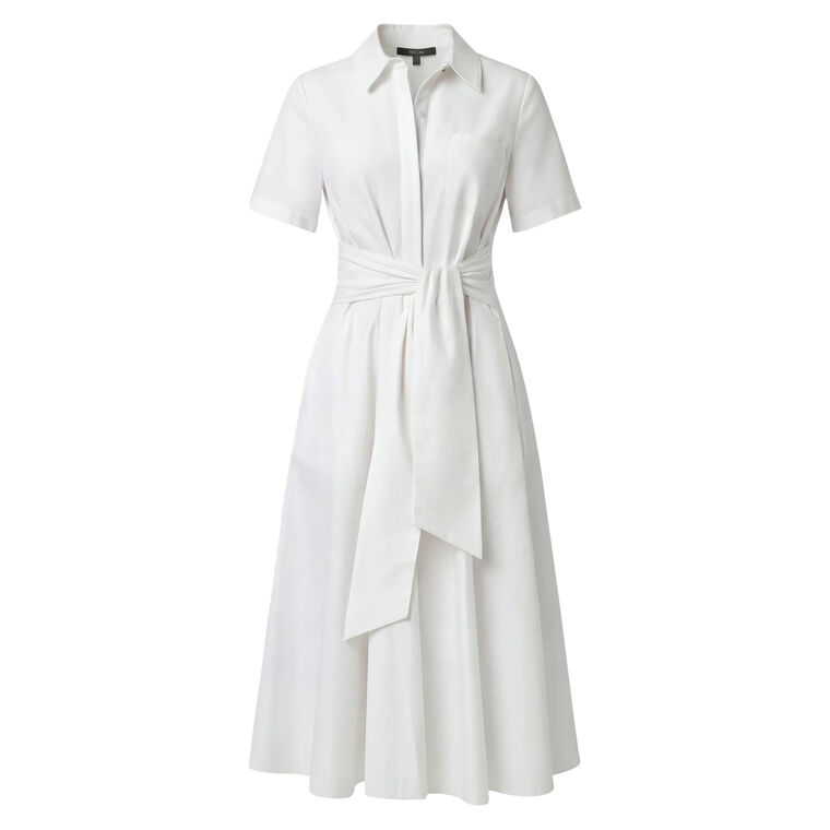 Megan Short Sleeve Tie-Front Midi Dress image number null