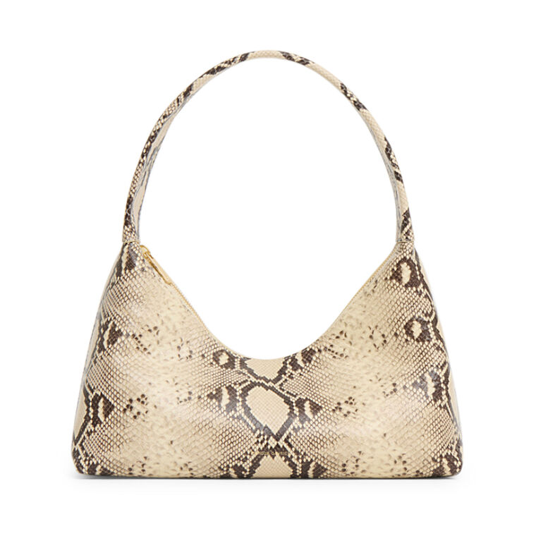 Candy Snake-Embossed Leather Shoulder Bag image number null