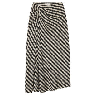 Jean Gingham Midi Skirt