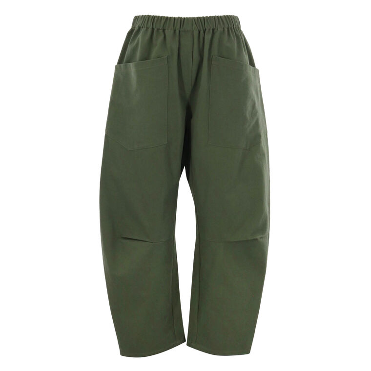 Travis Cropped Barrel-Leg Pant image number null