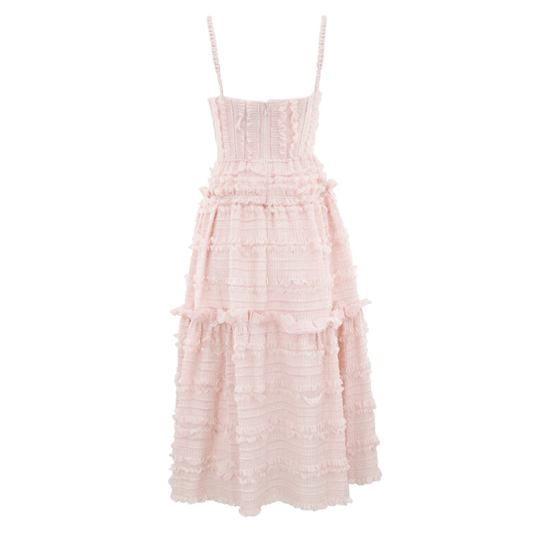 Skye Sleeveless Frilled Midi Dress image number null