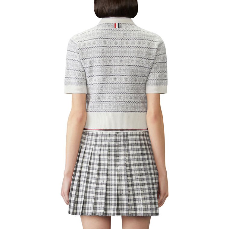 Snowflake Fairisle Short Sleeve Sweater image number null
