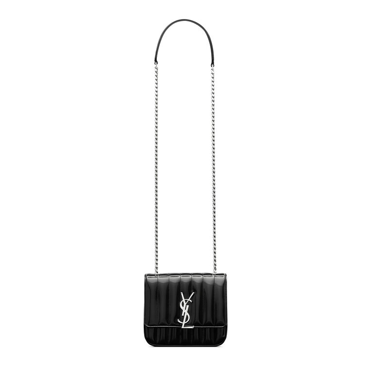 Small Vicky Quilted Brushed Leather Chain Bag image number null