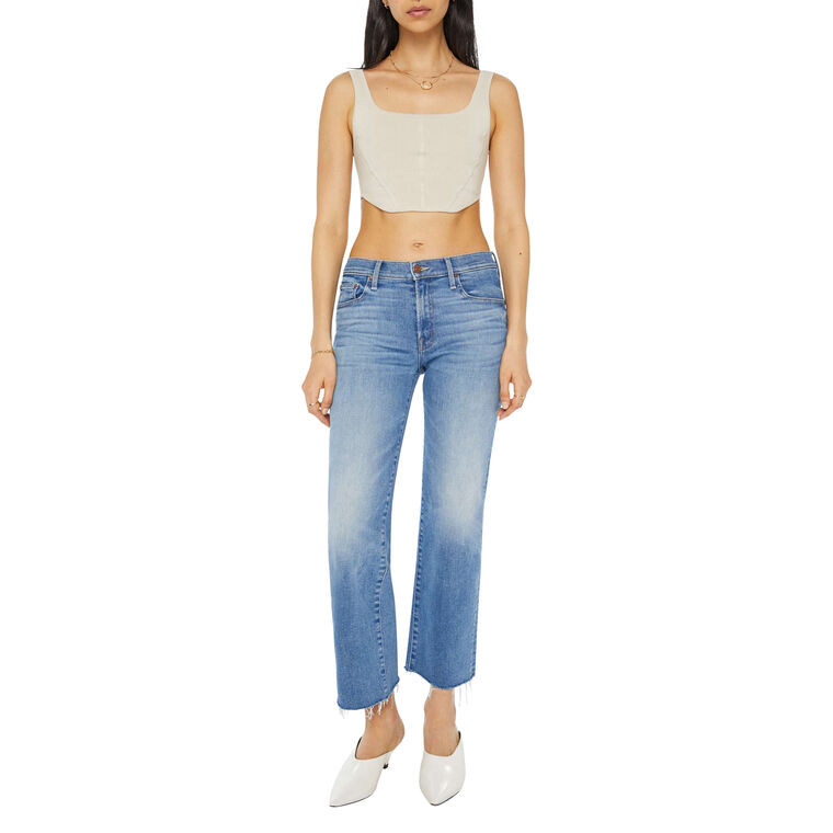 The Mid Rise Rambler Zip Ankle Fray Jean image number null