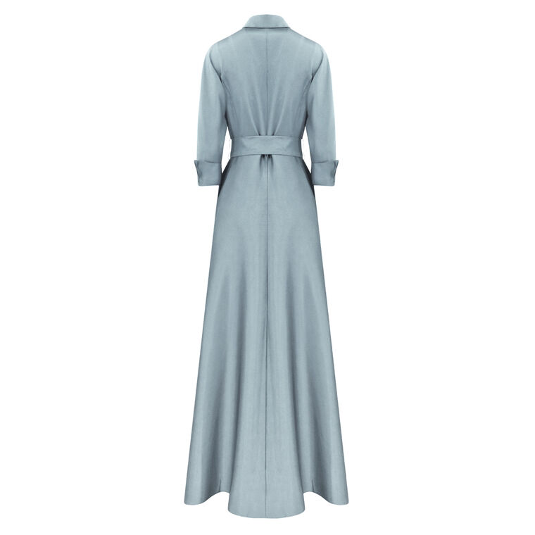 3/4 Sleeve Taffeta Shirtwaist Gown image number null