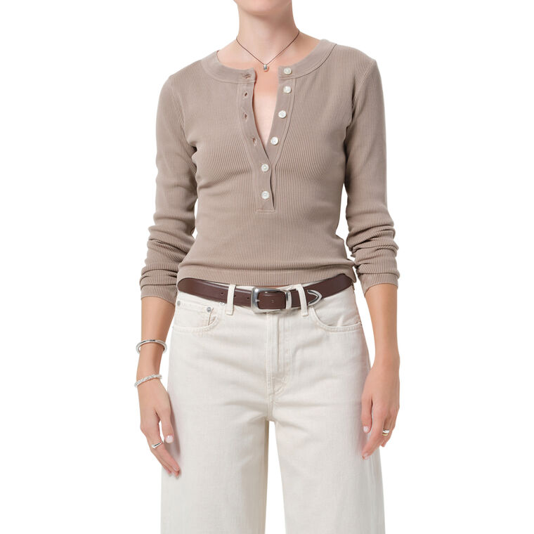 Varra Long Sleeve Henley Top image number null