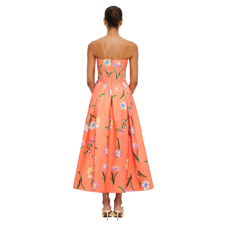 Lynn Wild Flower Bustier Midi Dress image number null