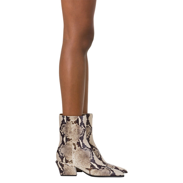 Bettina 50mm Python-Print Leather Ankle Boot image number null