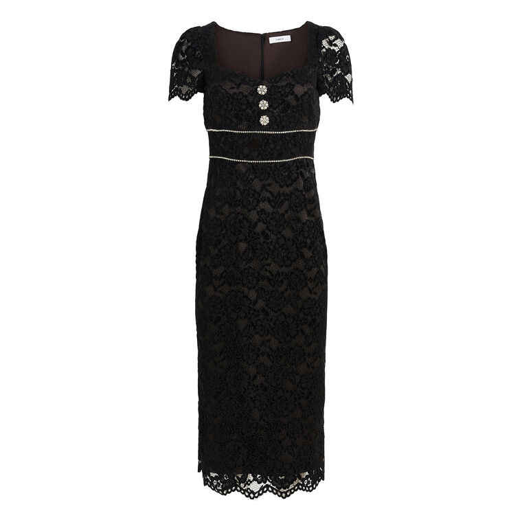 Stirling Lace Button Accent Dress image number null