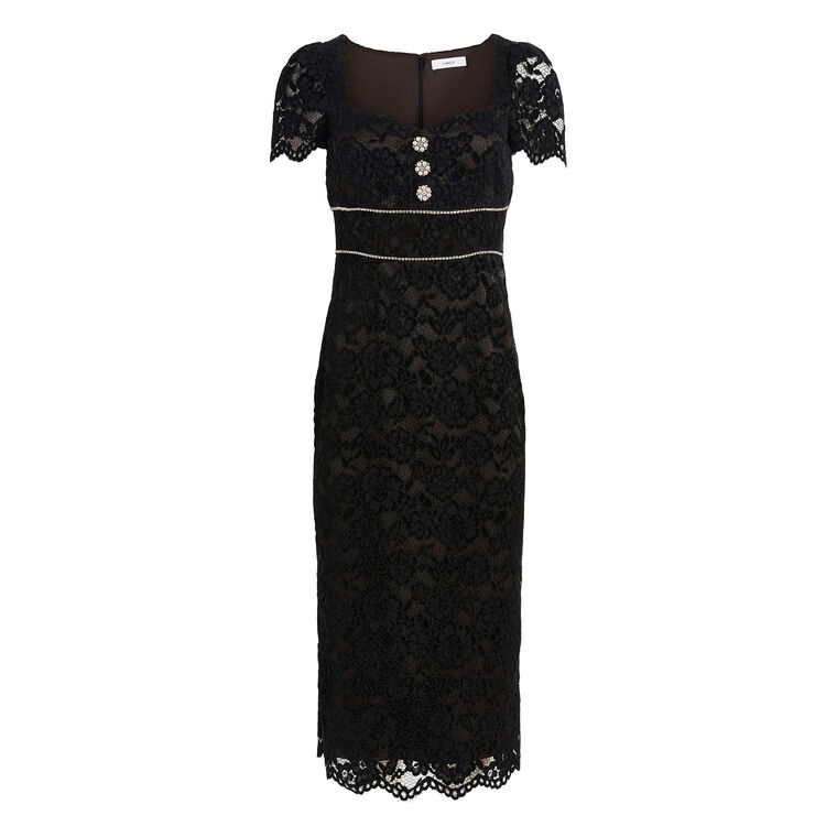 Stirling Lace Button Accent Dress image number null