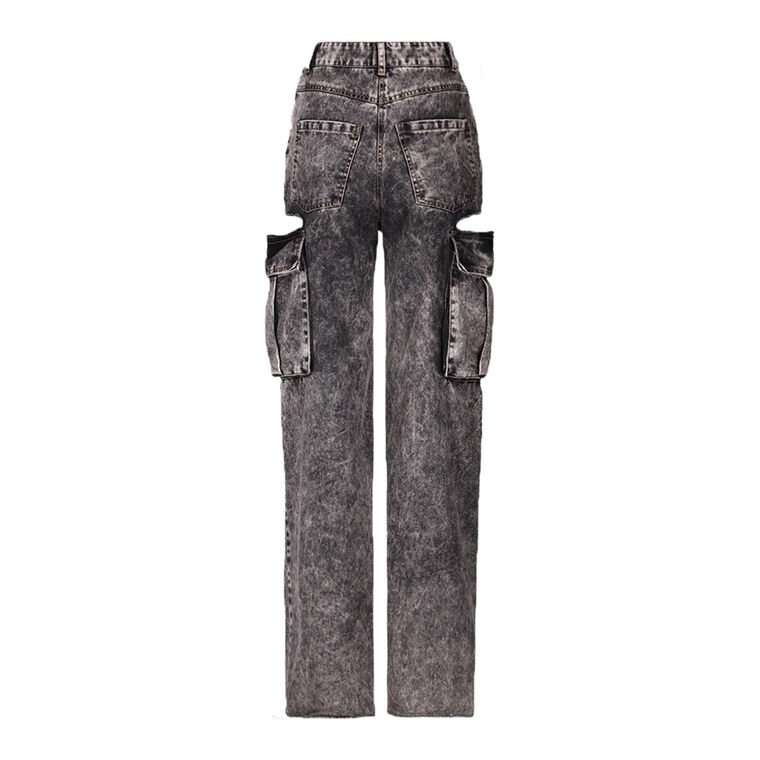 Denim Palazzo Wide Leg Jean image number null