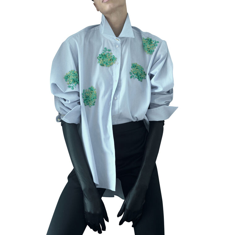 Flo Long Sleeve Button-Down Shirt image number null