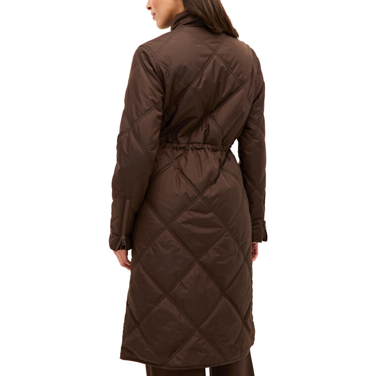Aiden Quilted Knee-Length Coat image number null