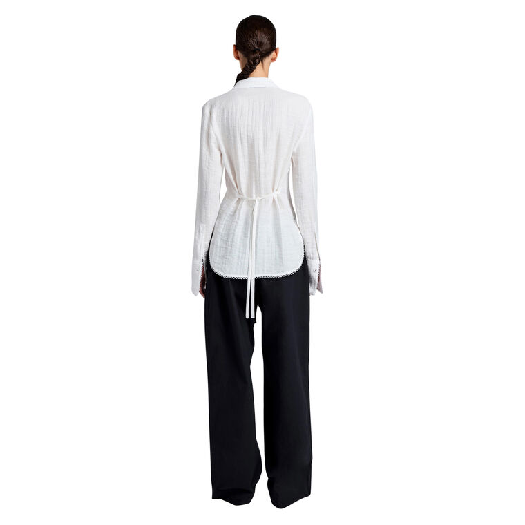 Cami Long Sleeve Button-Down Shirt In Crinkle Viscose image number null
