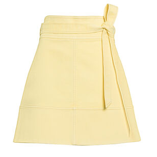 Courtney Belted A-Line Denim Mini Skirt