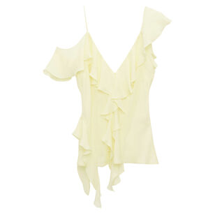 Sheer Twist Georgette Ruffle Top
